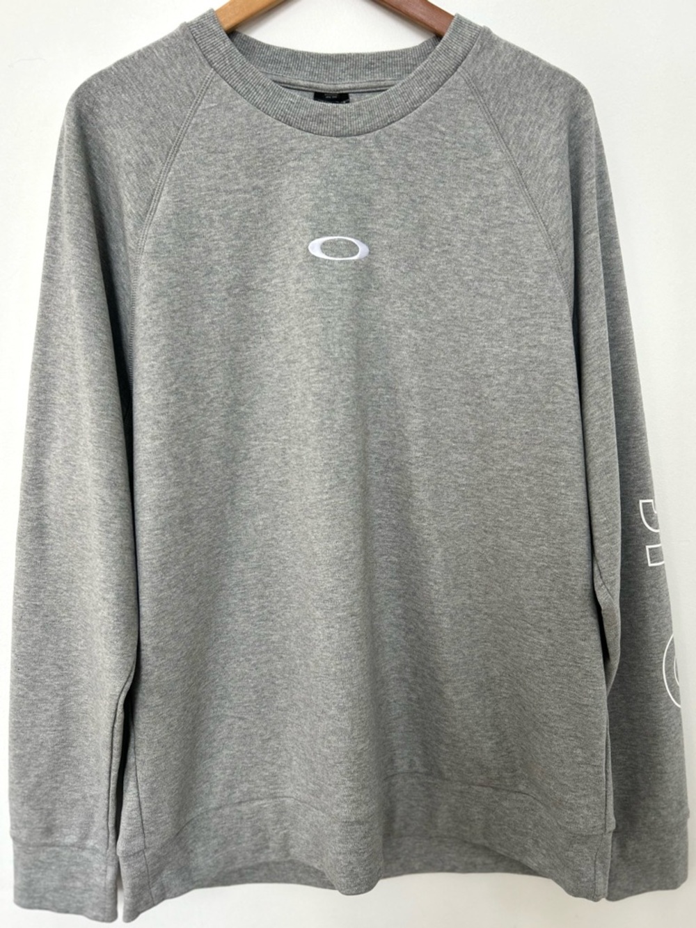 Oakley Light Gray Crewneck Sweatshirt with Logo